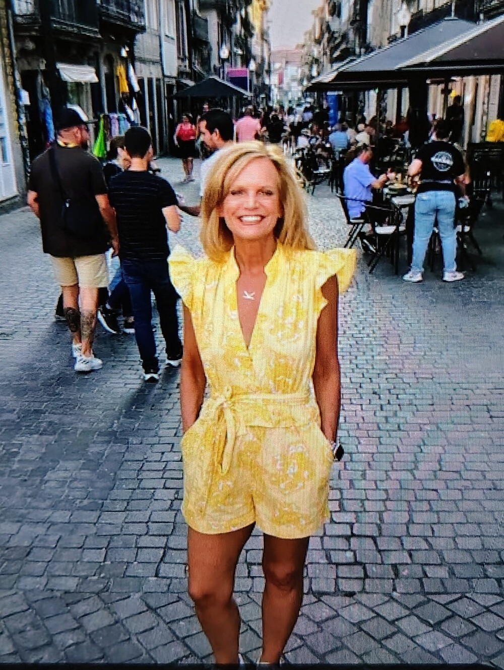 Derek Lam Women's Yellow Floral Flirty Romper w Waist Tie SZ 4-6 (IT 40)